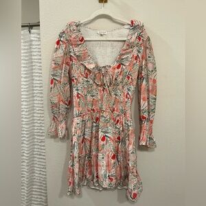 Multicolor Floral Long Sleeve Dress